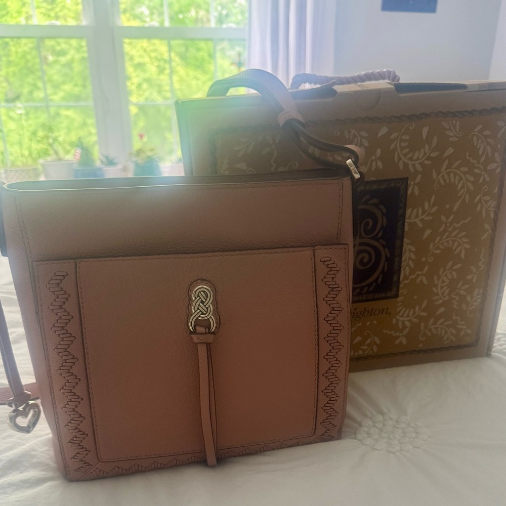 Brighton Astrid Pink Crossbody Bag with Modern Design EXCELLENT Condition!!!